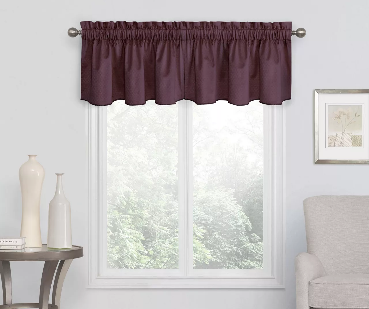 Eclipse Plum Canova Room Darkening Thermal Valance 4 Eclipse Plum Canova Room Darkening Thermal Valance - Image 2