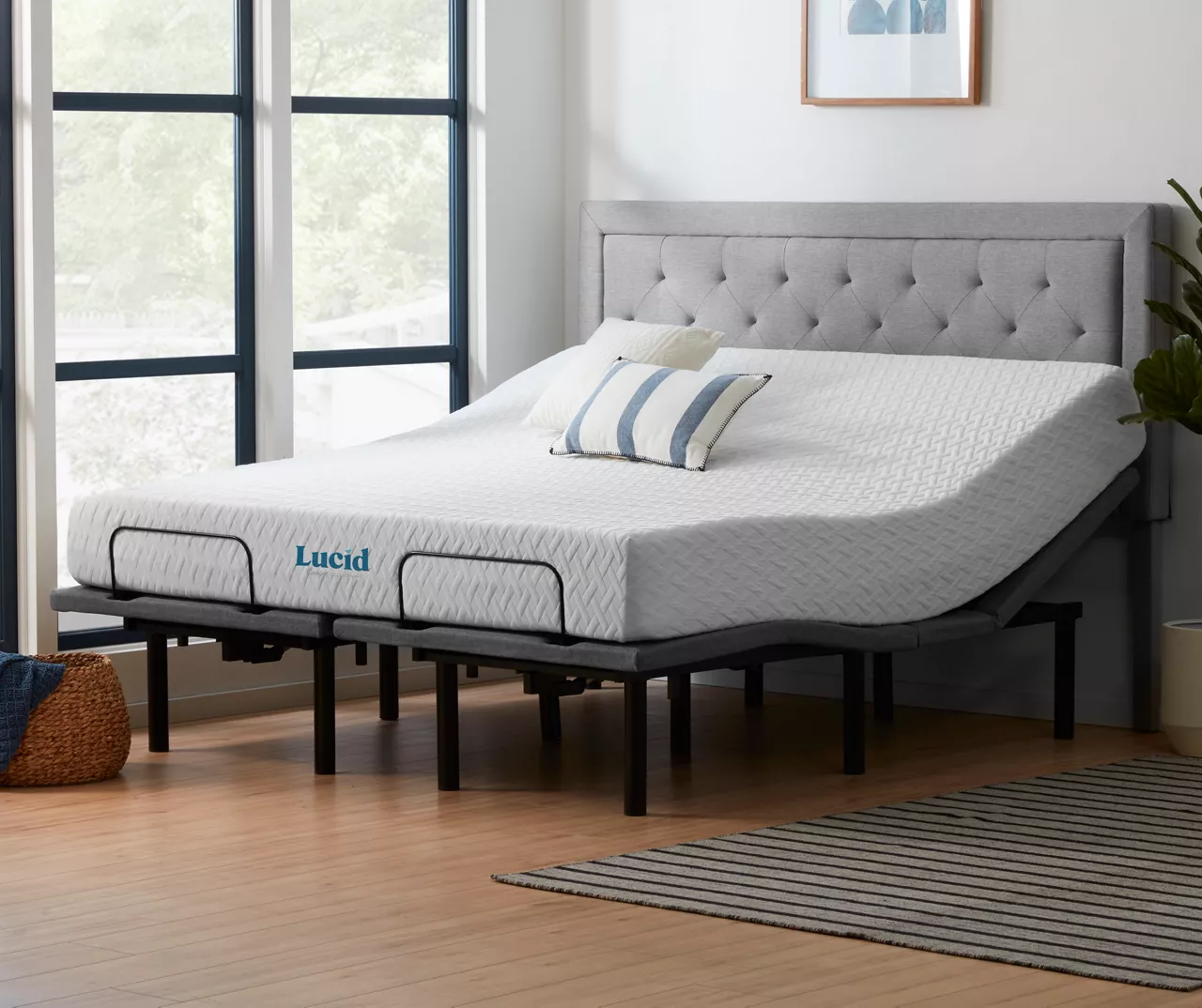 10" King Firm Memory Foam Mattress & Adjustable Bed Base Set 3 10" King Firm Memory Foam Mattress & Adjustable Bed Base Set
