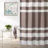 Tan & White Embossed Waffle Striped Shower Curtain -DHP Sales Store 810528240
