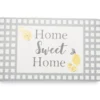 "Home Sweet Home" Light Gray Lemon Grid PVC Comfort Mat -DHP Sales Store 810532478