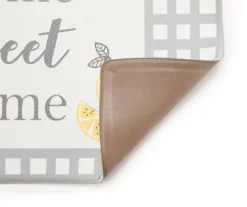"Home Sweet Home" Light Gray Lemon Grid PVC Comfort Mat -DHP Sales Store 810532478 2