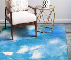 My Magic Carpet Watercolor Aqua Blue Washable Area Rug 38 My Magic Carpet Watercolor Aqua Blue Washable Area Rug -DHP Sales Store 810537691 2