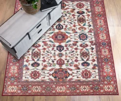 My Magic Carpet Ramage Maroon Washable Area Rug, (5' X 7') -DHP Sales Store 810537700 2
