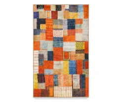 My Magic Carpet Patchwork Washable Area Rug, (3' X 5')
