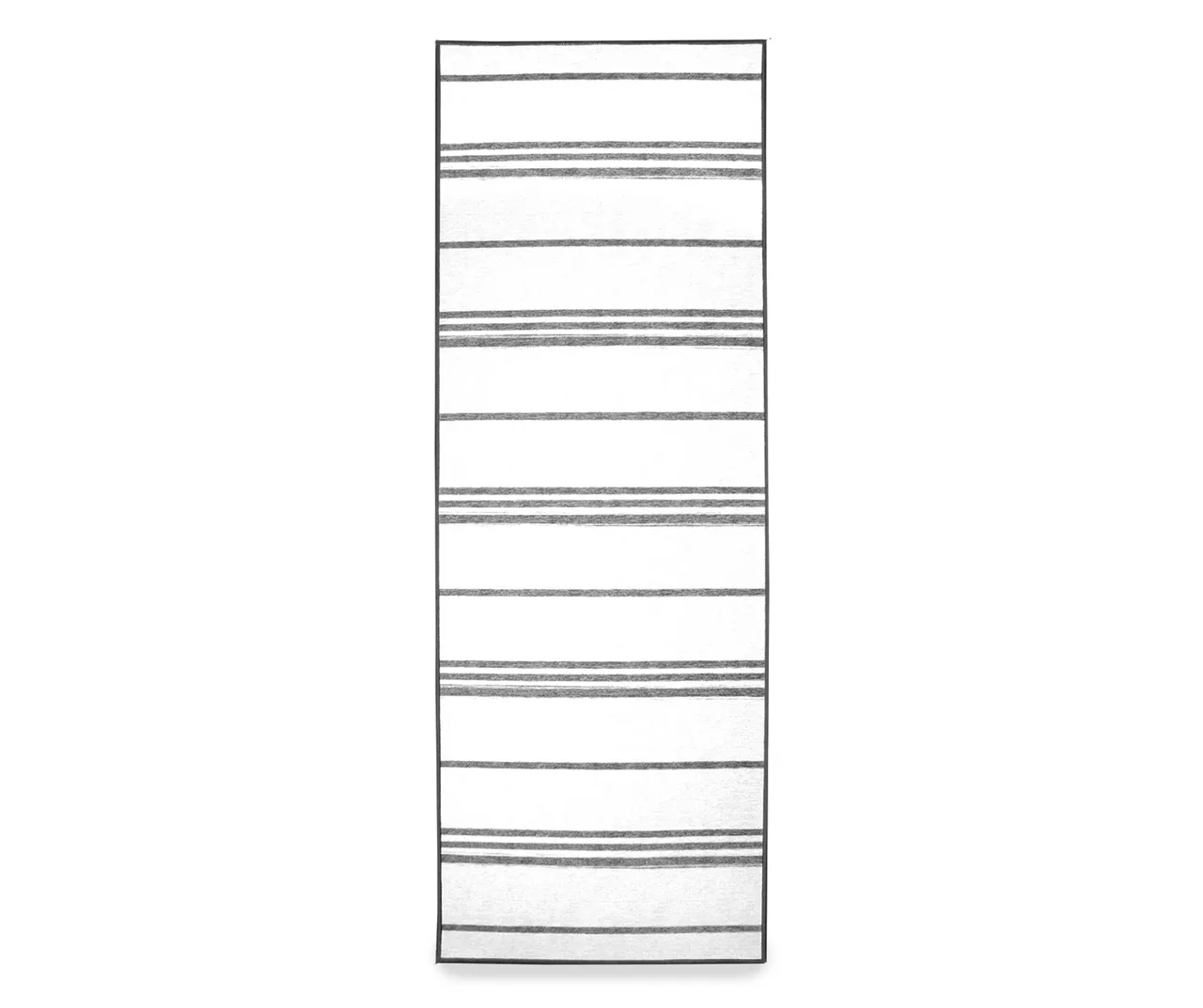 My Magic Carpet Stripe Gray & White Washable Runner, (2'6" X 7') 3 My Magic Carpet Stripe Gray & White Washable Runner, (2'6" X 7')