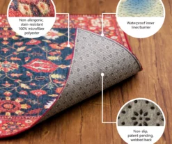 My Magic Carpet Blue Washable Runner, (2'6" X 7') -DHP Sales Store 810537728 7