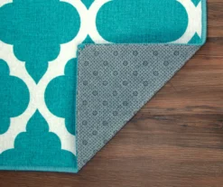 My Magic Carpet Moroccan Trellis Teal Washable Runner, (2'6" X 7') -DHP Sales Store 810537734 3