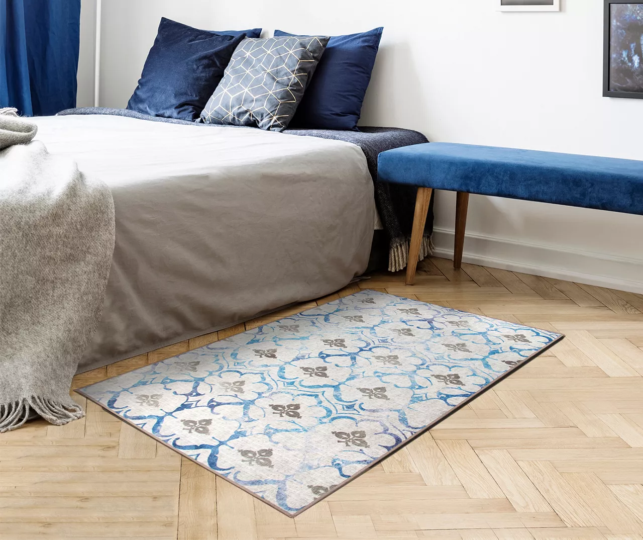 My Magic Carpet Leilani Damask Washable Area Rug 14 My Magic Carpet Leilani Damask Washable Area Rug - Image 12