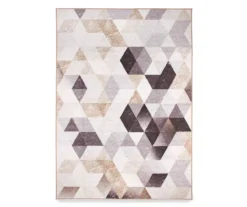 My Magic Carpet Lattice Geometric Neutral Washable Area Rug -DHP Sales Store 810537742 1