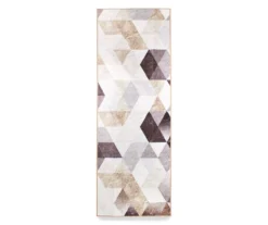 My Magic Carpet Lattice Geometric Neutral Washable Area Rug -DHP Sales Store 810537743 1