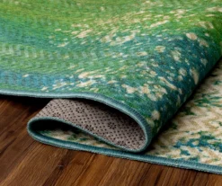 My Magic Carpet Hazel Chevron Teal Washable Area Rug -DHP Sales Store 810537754 5