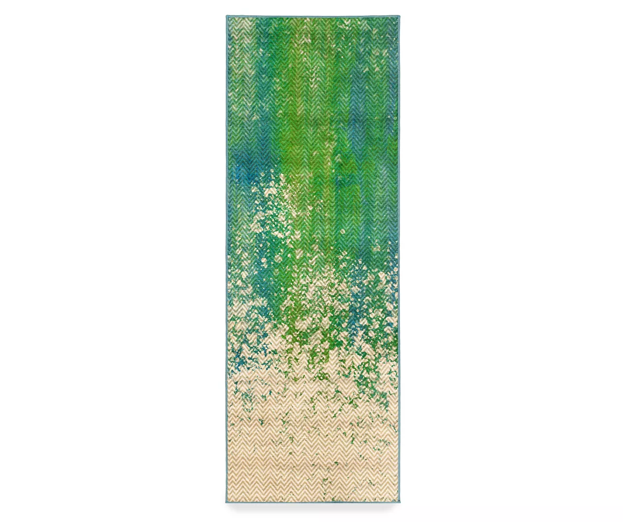 My Magic Carpet Hazel Chevron Teal Washable Runner, (2'6" X 7') 3 My Magic Carpet Hazel Chevron Teal Washable Runner, (2'6" X 7')