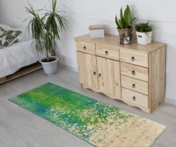 My Magic Carpet Hazel Chevron Teal Washable Area Rug -DHP Sales Store 810537755 2 1