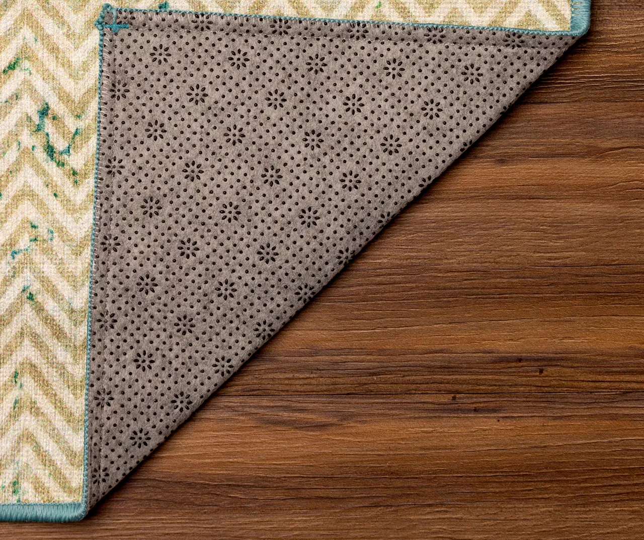 My Magic Carpet Hazel Chevron Teal Washable Runner, (2'6" X 7') 5 My Magic Carpet Hazel Chevron Teal Washable Runner, (2'6" X 7') - Image 3