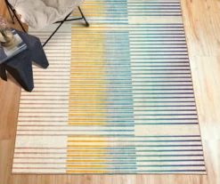My Magic Carpet Flux Stripe Washable Area Rug -DHP Sales Store 810537757 2