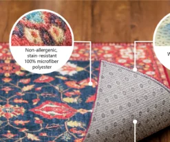 My Magic Carpet Chelsea Aztec Dark Gray Washable Area Rug, (3' X 5') 16 My Magic Carpet Chelsea Aztec Dark Gray Washable Area Rug, (3' X 5') -DHP Sales Store 810537768 6