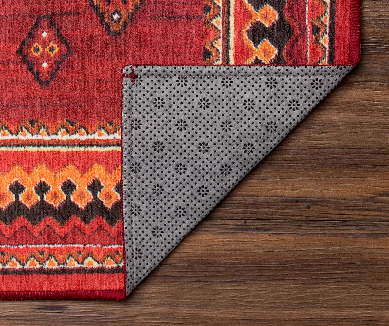 My Magic Carpet Phoenix Kilim Garnet Washable Runner, (2'6" X 7') 5 My Magic Carpet Phoenix Kilim Garnet Washable Runner, (2'6" X 7') - Image 3