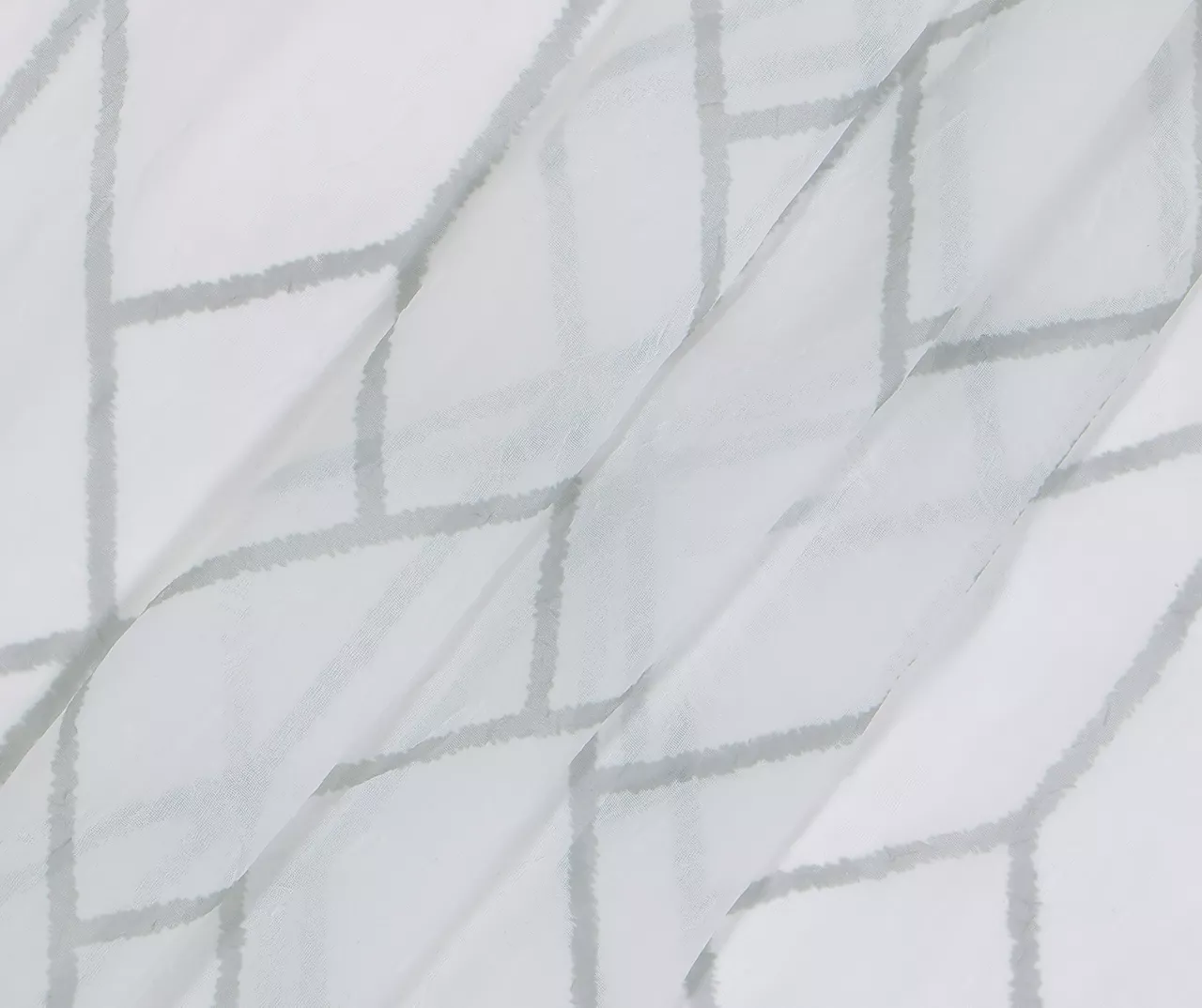 Finch Gray Geometric Crushed Voile Sheer Curtain Panel, (84") 6 Finch Gray Geometric Crushed Voile Sheer Curtain Panel, (84") - Image 4