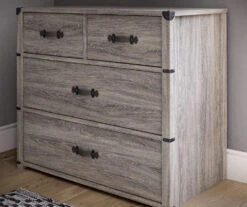 Nova Gray Oak 4-Drawer Storage Dresser -DHP Sales Store 810538201 3