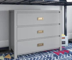 Monarch Hill Haven Dove Gray 3-Drawer Dresser 10 Monarch Hill Haven Dove Gray 3-Drawer Dresser -DHP Sales Store 810538227 3