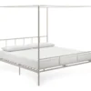 Marion White Metal King Canopy Bed 1 Marion White Metal King Canopy Bed -DHP Sales Store 810538376 3