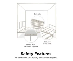 Marion White Metal King Canopy Bed -DHP Sales Store 810538376 6