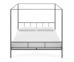 Marion Dark Gray Metal King Canopy Bed -DHP Sales Store 810538378 4