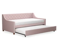 Her Majesty Light Pink Linen Daybed & Trundle -DHP Sales Store 810538395 4