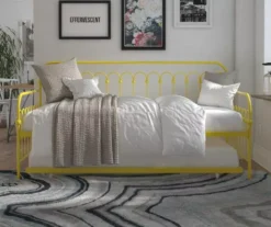 Bright Pop Yellow Metal Twin Daybed & Trundle -DHP Sales Store 810538408 3