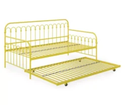 Bright Pop Yellow Metal Twin Daybed & Trundle -DHP Sales Store 810538408 4