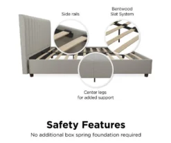 Novogratz Brittany Upholstered Linen Queen Bed -DHP Sales Store 810538410 6