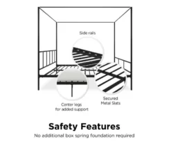Novogratz Marion Canopy Bed -DHP Sales Store 810538413 5