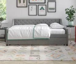 Her Majesty Gray Linen Daybed & Trundle 10 Her Majesty Gray Linen Daybed & Trundle -DHP Sales Store 810538419 3