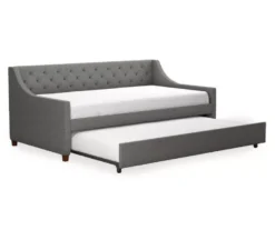 Her Majesty Gray Linen Daybed & Trundle 11 Her Majesty Gray Linen Daybed & Trundle -DHP Sales Store 810538419 4