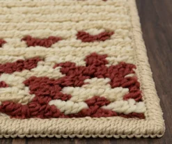 Red & White Medallion Accent Rug, (20" X 60") -DHP Sales Store 810539127 3