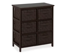 Black 6-Drawer Woven Strap Chest -DHP Sales Store 810539930 3
