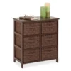 Brown 6-Drawer Woven Strap Chest 1 Brown 6-Drawer Woven Strap Chest -DHP Sales Store 810539931 1