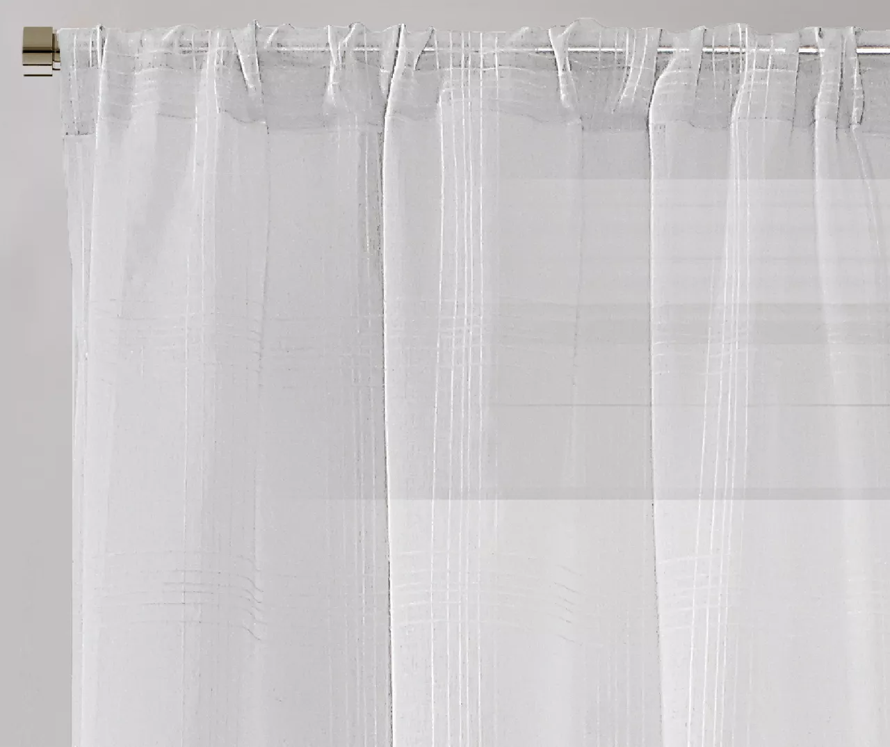Real Living Sheer Plaid-Weave Curtain Panel 8 Real Living Sheer Plaid-Weave Curtain Panel - Image 6