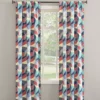 Turquoise Fraction Print Ashby Blackout Rod Pocket Curtain Panel, (84") -DHP Sales Store 810542219