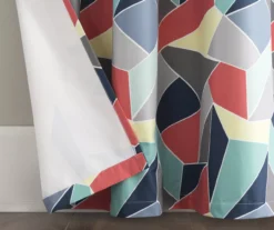 Turquoise Fraction Print Ashby Blackout Rod Pocket Curtain Panel, (84") 8 Turquoise Fraction Print Ashby Blackout Rod Pocket Curtain Panel, (84") -DHP Sales Store 810542219 2