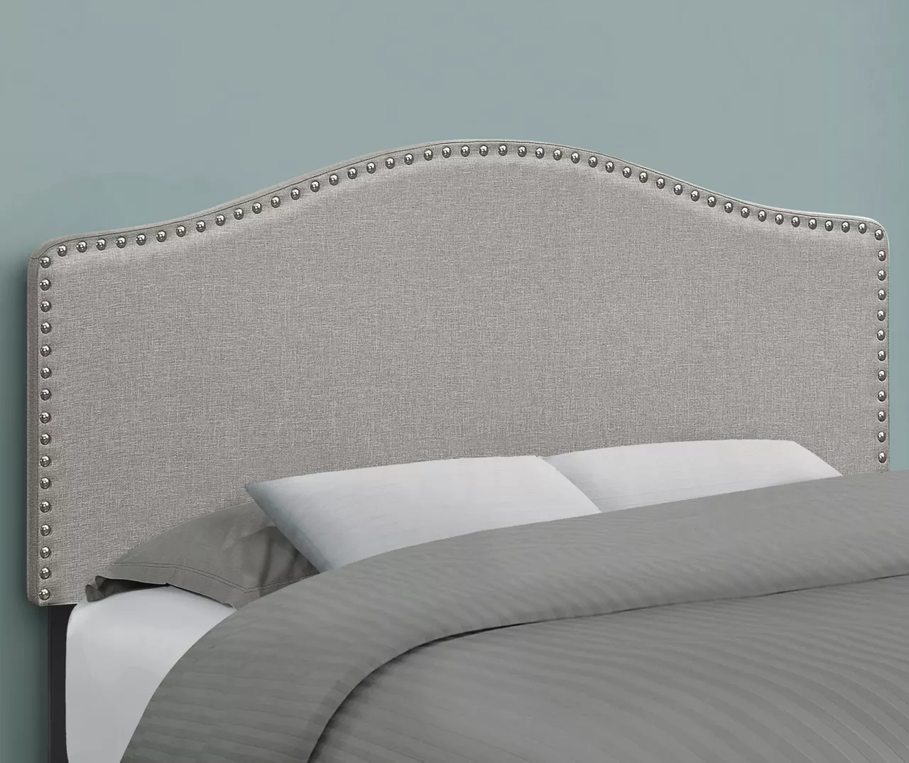 Monarch Linen Nailhead Trim Headboard 5 Monarch Linen Nailhead Trim Headboard - Image 3