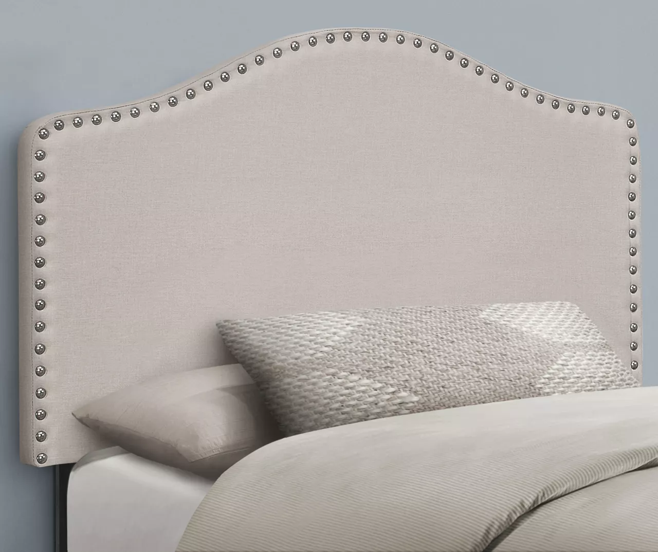 Monarch Linen Nailhead Trim Headboard 6 Monarch Linen Nailhead Trim Headboard - Image 4