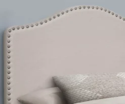 Monarch Linen Nailhead Trim Headboard 38 Monarch Linen Nailhead Trim Headboard -DHP Sales Store 810542522 3
