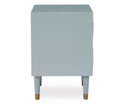 Urban Fresh Gray & Gold 2-Drawer Textured Geometric Nightstand -DHP Sales Store 810543104 4