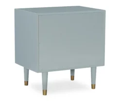 Urban Fresh Gray & Gold 2-Drawer Textured Geometric Nightstand -DHP Sales Store 810543104 5