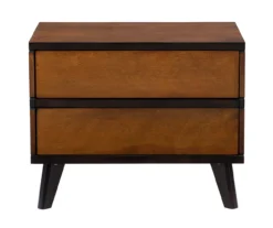 Manhattan Walnut 2-Drawer Mid-Century Wood Nightstand -DHP Sales Store 810543109 A0 2