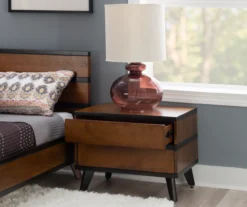 Manhattan Walnut 2-Drawer Mid-Century Wood Nightstand -DHP Sales Store 810543109 A0 8