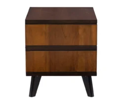 Manhattan Walnut 2-Drawer Mid-Century Wood Nightstand -DHP Sales Store 810543109 A1 3