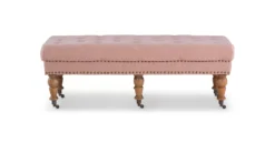 Claire Linen Upholstered Rolling Bench -DHP Sales Store 810543277 6
