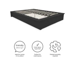 DHP Micah Gray Linen Queen Platform Bed 11 DHP Micah Gray Linen Queen Platform Bed -DHP Sales Store 810543448 4